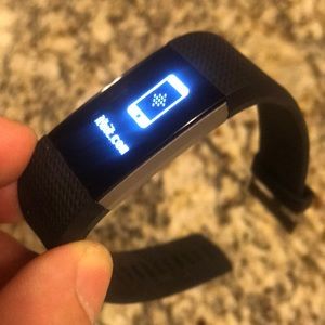 Fitbit Charge 2 Black Band + USB Cradle Charger